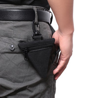 Pochette triangulaire d'extérieur, sacoche portable pour outils EDC, mini porte-monnaie de course avec mousqueton