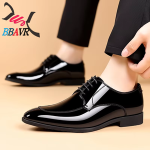 Nuevos Zapatos de Hombre de Talla Grande, de PU, con Cordones, Sólidos, Transpirables, Duraderos, Formales de Negocios, Estilo Británico, Casuales, con Puntera de Cuero y Entresuela - Product Image 2