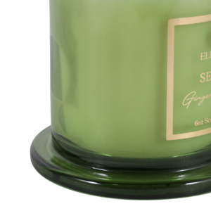 Candela Profumata ELEVARRE Serene in Barattolo di Vetro da 6oz con Coperchio, Fragranza Zenzero e Tambour - Product Image 5