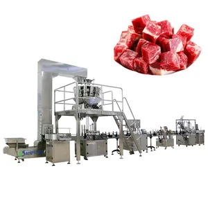 Food grade customizable preventing stick automatic filling machines shrimp crab beef chicken can packaging machine for meat