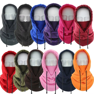 Ciclismo Invierno Hombres Polar Fleece Warmer Gorros Pañuelo para el cuello Mujeres sólidas Máscara de cara completa Cubierta Casco Liner Ski Balaclava Cap - Product Image 2