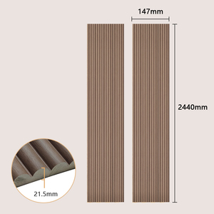 Pannelli <span class=keywords><strong>in</strong></span> <span class=keywords><strong>Legno</strong></span> <span class=keywords><strong>Massello</strong></span> Semicircolari 2400*147 per Rivestimento e Decorazione, Pannello Curvo Tambour per Parete/Palo - Product Image 3