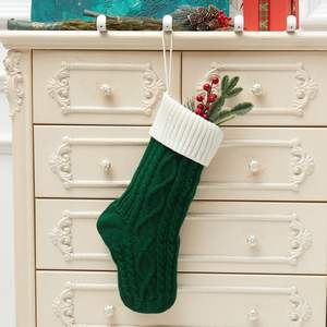 Kleur-Blok Gebreide Rode Witte Kerstboom Ornamenten Home Decor Kerstbenodigdheden Cadeau Tas Decoraties - Product Image 6
