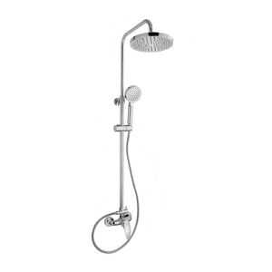 Set <span class=keywords><strong>Doccia</strong></span> Contemporaneo Cromato in Rame <span class=keywords><strong>da</strong></span> Parete con Miscelatore Termostatico Nascosto e Bocchetta per <span class=keywords><strong>Vasca</strong></span> Lucida Moderna - Product Image 1