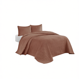 D0100HR2L4J Set Trapuntato Reversibile 3 Pezzi, Design Moderno Tinta Unita, Decorazione Casa per Tutte le Stagioni - Product Image 1