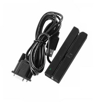 Bureau ISO7810 3 pistes RS232 lecteur de carte à bande magnétique avec logiciel