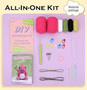 Kit de crochet pour débutants, <span class=keywords><strong>panier</strong></span> de rangement, sac fourre-tout au crochet avec tutoriels vidéo étape par étape, kit de tricot, kit de crochet pour adultes - Product Image 3
