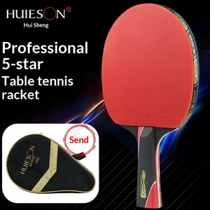 <span class=keywords><strong>Raquette</strong></span> <span class=keywords><strong>de</strong></span> <span class=keywords><strong>tennis</strong></span> <span class=keywords><strong>de</strong></span> <span class=keywords><strong>table</strong></span> Huisheng 5 étoiles, qualité professionnelle, poignée droite horizontale, fibre <span class=keywords><strong>de</strong></span> carbone, manches longs/courts - Product Image 1