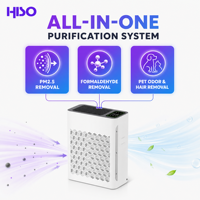 Purificateur d'air pour grande pièce, filtre HEPA, élimine la fumée, les odeurs, le formaldéhyde, commande tactile, prise US/EU, blanc