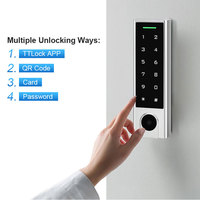 Clavier d'accès Bluetooth TTLock étanche IP66 pour extérieur, anti-vandalisme, en métal, avec lecteur RFID, prend en charge les codes QR temporaires et les clés électroniques