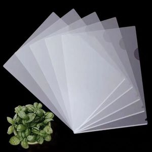 Qingda E310 Transparent L-Shaped <b>File</b> <b>Organizer</b> Clip PP Material 22C Thickness <b>File</b> Fastener Office Use - Product Image 1