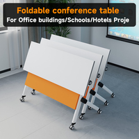 Table de conférence ovale sur mesure, table pliante pour la formation, applicable aux salles de réunion d'hôtels et aux salles de conférence des écoles