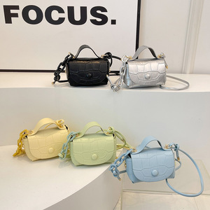 Mini Bolso de Moda, Bolso Bandolera de un Solo Hombro, Diseño a Cuadros, Pequeño Bolso Cuadrado de PU de Alta Calidad - Product Image 1
