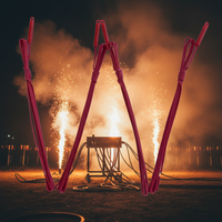 Allumeur électronique rouge 50 cm à effet d'étincelle pour feux d'artifice de Noël et de mariage - Allumage électrique à connexion par fil court certifié CE