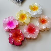 8cm petit oeuf fleur griffes de cheveux en plastique pour les femmes frange latérale requin pince Bauhinia accessoire décoration de cheveux pour les filles