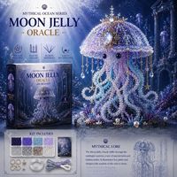 Kit de manchons en perles de verre à motif tortue marine JIAYI DIY avec petits objets décoratifs sur le thème de l'océan de 15x15x5CM