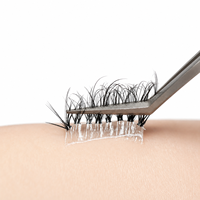 Faux cils à presser invisibles réutilisables sans colle, bande complète, auto-adhésifs, naturels, pour usage quotidien, légers, imperméables