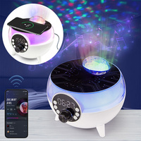 Haut-parleur Bluetooth ST170 avec support de charge sans fil pour téléphone, lecture de carte TF, projection lumineuse et machine à bruit blanc pour le sommeil