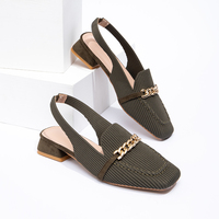 Vente en gros de sandales Baotou carrées à talons bas pour femmes pour le nouvel été chinois chaussures de bureau professionnelles décontractées pour femmes