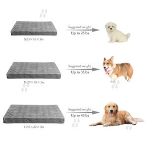 Venta al por mayor grande antideslizante extraíble rectángulo grueso espuma ortopédica perro cama Mat cojín - Product Image 5