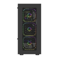 Boîtier PC de type ATX horizontal pour jeux sur ordinateur de bureau avec panneau latéral en verre trempé