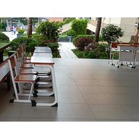 Ensemble de table et chaise d'école primaire moderne personnalisé pour les élèves de la maternelle au lycée, tables et chaises individuelles en bois pour la maternelle à la fin du primaire
