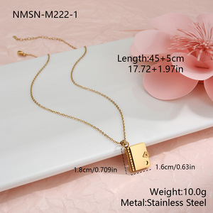 Nimai 2026 Nuovo Regalo di San Valentino, Collana in Acciaio Inox con Diamante a Forma di Busta, Personalizzabile, Fornitore di Negozi <span class=keywords><strong>Online</strong></span> di Alta Gamma - Product Image 6
