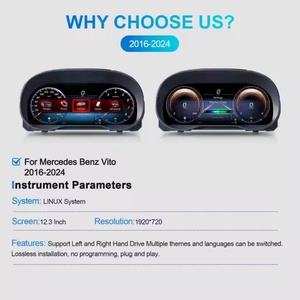 Navihua Dashboard Virtual Cockpit <b>for</b> Mercedes Benz Vito 2016-2024 <b>Car</b> LCD Cluster <b>Digital</b> Instrument Auto Speeometer - Product Image 6