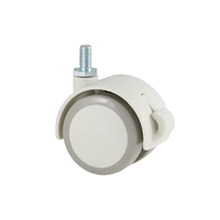 BAO LAN Roue pivotante universelle silencieuse en acier de 2 pouces pour chaise, avec frein, garantie 3 ans, roue souple, pour école, 1,5 mm de diamètre supérieur