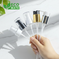 Pompe de traitement 1cc 18/410 20/410 Pompe à huile cosmétique en plastique pour crème de lotion en blanc/argent/doré avec demi-couvercle