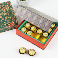 Quadratische Matte Schwarze Dekorative Kreative Präsentations-Partygeschenk-Verpackung Goldfolie Edle Magnetische Schokoladenbox