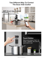 Appareil de Cuisson Sous Vide Électrique 1200W avec Agitateur Thermique Immersif et Connectivité Wi-Fi 2022