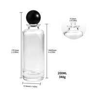 Vente en gros atomiseur de parfum en verre vide recyclable de luxe 200ml flacon de brouillard de pompe de surface peinte bouchon de pulvérisation rechargeable pour diffuseur