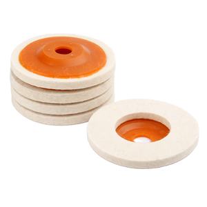 Tampons de polissage de voiture en feutre de laine de haute qualité 100mm OEM pris en charge tampon de meule en pierre haute Performance pour les carrosseries de voiture - Product Image 1