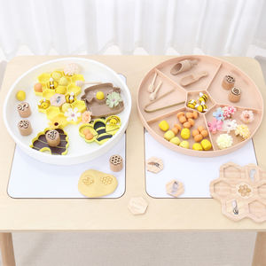 Bac sensoriel en silicone de qualité alimentaire facile à nettoyer, plateau sensoriel <span class=keywords><strong>Montessori</strong></span> pour les tout-petits - Product Image 1