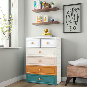 <span class=keywords><strong>Armoire</strong></span> de rangement de vêtements de bébé durable de haute qualité 5 couches en plastique enfants chambre <span class=keywords><strong>armoire</strong></span> avec tiroirs Design coloré - Product Image 2