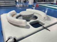 Plateforme flottante gonflable en PVC personnalisée pour jet ski, île de sports nautiques avec capacité de 100 à 500 kg, usage commercial