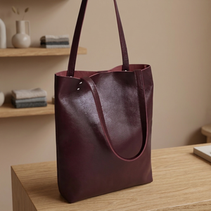 Bolso de Mano de Cuero Genuino Resistente BS INTERNATIONAL para Mujer, Estilo Tradicional Europeo, Hecho a Mano, Ligero, con Cierre, Impermeable - Product Image 2