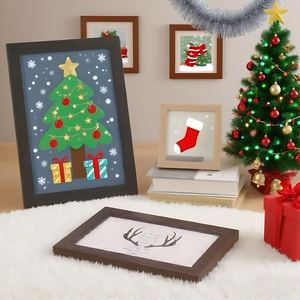 Đơn giản giáng sinh thiết kế được trang bị với một đơn giản và an toàn phía sau đứng hiển thị đứng A4 6x8 hoặc 8x10 hình ảnh - Product Image 3