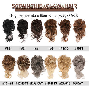 Julianna Gros Cheveux Queue De Cheval Extension Griffe Clip Synthétique <span class=keywords><strong>Élastique</strong></span> Bouclés Désordonné <span class=keywords><strong>Chignon</strong></span> <span class=keywords><strong>Chignon</strong></span> Cheveux Pièces Postiches pour Femmes - Product Image 5