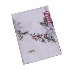<span class=keywords><strong>TC005</strong></span>เทศกาลคริสต์มาสตกแต่งตารางผ้าฝ้ายสีขาว32 "X 32" ตารางเย็บปักถักร้อยมือตารางปกปักครอสติผ้าปูโต๊ะ - Product Image 1
