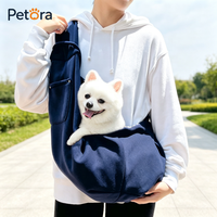 Petora - Sacoche de transport élégante et durable anti-rayures pour chiens et chats de petite race, idéale pour les sorties au parc, les courses quotidiennes et les pique-niques