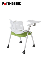Chaises pliantes populaires en plastique PP avec accoudoirs pour salles de classe et salles de réunion