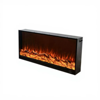 Cheminée électrique en bois de style européen personnalisée, effet de flamme 3D, 1500W, télécommande, protection contre la surchauffe, intégrée pour hôtel