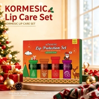 Coffret de soins pour les lèvres de Noël, baume à lèvres hydratant, soin hydratant doux pour les lèvres, cadeau