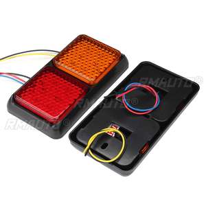 ไฟท้ายรถยนต์ รถบรรทุก 2 ชิ้น 12V 72 LED ไฟเบรก ไฟเลี้ยว สำหรับรถพ่วง รถบัส รถบรรทุก รถคาราวาน - Product Image 6
