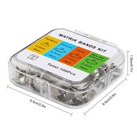 Système de matrices sectionnelles dentaires pratique, 50/100 pièces, bandes profilées M4 3,5-6,5 mm, kit d'outils de restauration dentaire