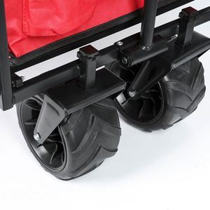 Tianyu D4 Heavy-Duty Outdoor <b>Folding</b> Hand <b>Trolley</b> with 4 Big Wheels Chrome Plated Wear-Resistant for <b>Beach</b> & Picnic Use - Product Image 4