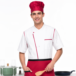 Uniforme de Chef con Logotipo Personalizado, Chaqueta de Cocina Unisex, Chaqueta de Chef Ejecutivo de Tela de Algodón, Estilo Tejido para Restaurante y Hotel, ODM - Product Image 3