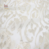 Tissu de soie de brocart de haute qualité brillant Georgette Jacquard imprimé pour les robes de mariée des filles Textiles de maison vêtements matière première
